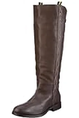 Mexx Devon 5a Leather High Boot F9RE0006 - Botas de Cuero para Mujer, Color marrón, Talla 38
