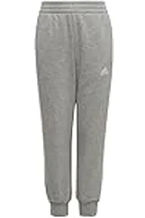 adidas Unisex niños Essential 3-Stripes Pants, Medium Grey Heather/White, 4-5 Years
