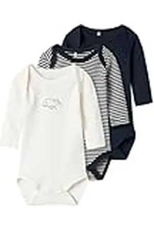 NAME IT NBNBODY 3P LS Y/D Core 2 Noos, Body de Manga Larga Bebé Unisex,
