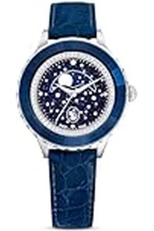 Swarovski Reloj Octea Moon, Fabricado en Suiza, Luna, Correa de Piel, , Acabado en
