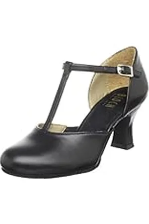 Bloch Mujeres Split Flex Punta Cerrada Correa de Tobillo Piel Zapatos Mary Jane, Black, Talla 8