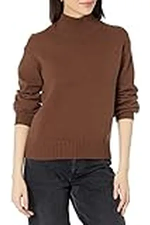 Amazon Jersey con Cuello Chimenea de algodón (Disponible en Tallas Grandes) Mujer, , XS