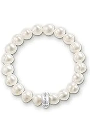 Thomas Sabo Pulsera de cuentas con dijes de plata de ley 925 X0041-082-14-XL
