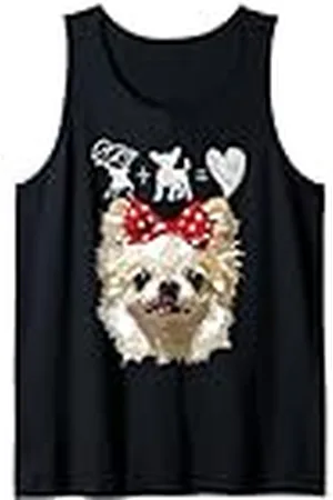 Raf THE ARTIST Designs Chihuahua Pelo Largo Mamá Chiwawa Amante Chica Madre Camiseta sin Mangas