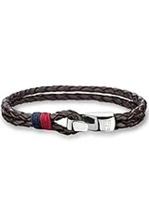 Tommy Hilfiger Jewelry Pulsera para Hombre de Piel Marrón - 2700671