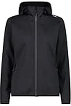 CMP Chaqueta de forro polar Knit Tech con capucha fija para mujer
