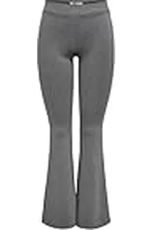 ONLY Onlpaige HW Mel Flared Pant Pnt Pantalones, Color Gris, MW x 32L para Mujer