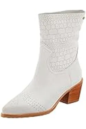 Fred de la Bretoniere FRS1187 Botín occidental de gamuza Mujer, offwhite, 41 EU