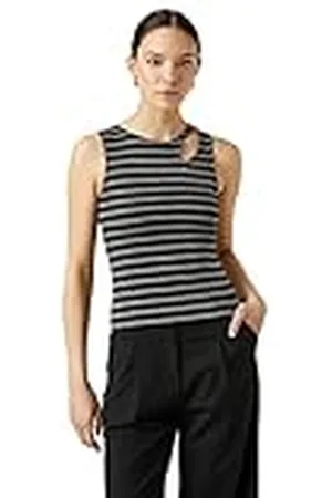 Koton Camiseta de Tirantes con Cuello Redondo a Rayas Anchos, , M para Mujer