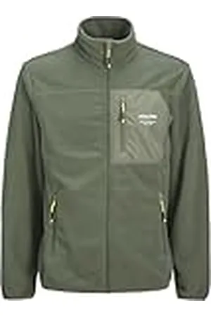 JACK & JONES Fleece Jacket Jjtheo-Chaqueta de Forro Polar, Verde ágave, XXL Hombres