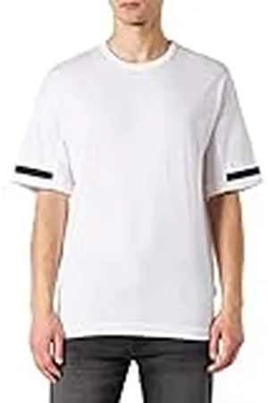 Sisley Camiseta 3a4js1029, Blanco 101, XL para Hombre