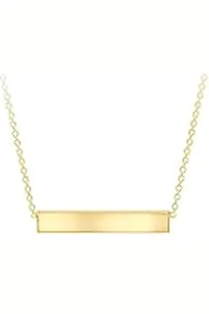 Amazon Collar con Barra Horizontal de Plata de Ley Bañada en Oro