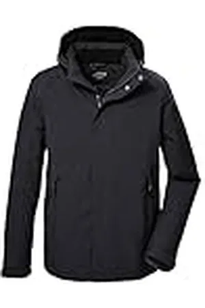Killtec Hombre Chaqueta funcional/chaqueta de exterior con capucha con cremallera KOW 4 MN JCKT, dunkelanthra, S, 41843-000