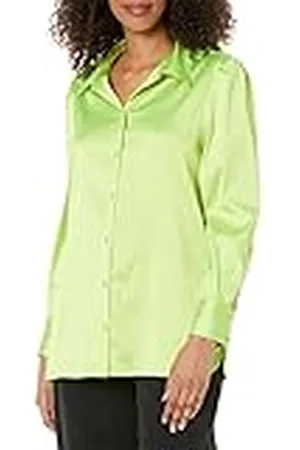 THE DROP @lucyswhims Camisa de Manga Larga con Botones para Mujer, , XX-Small