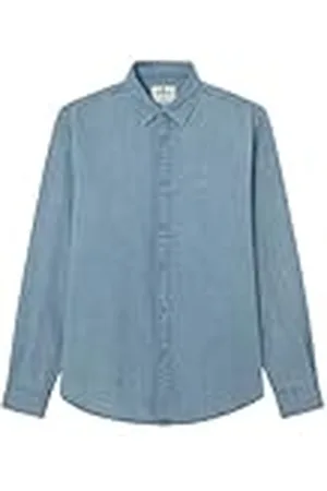 Springfield Camisa Vaquera Color básica, , XL para Hombre