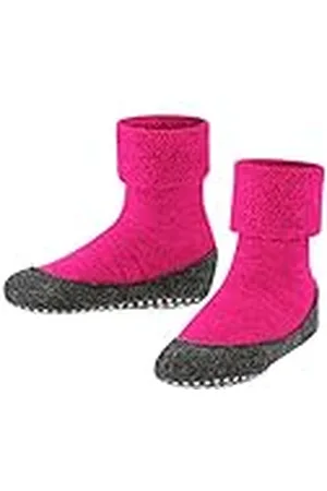 Falke Cosyshoe Minis K HP lana puños en la suela 1 par, Calcetines para casa Unisex niños, Rosa (Gloss 8550), 25-26