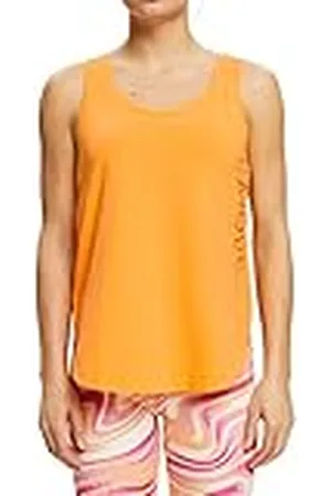 ESPRIT Bci Top Camisa Cami, Color Dorado y Naranja, L para Mujer