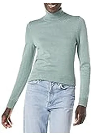 Amazon Jersey de Cuello Vuelto, Manga Larga, Ligero y de Ajuste Clásico (Disponible en Tallas Grandes) Mujer, , XL