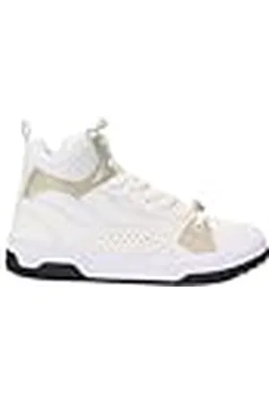 Armani Exchange Lace-up Sneakers, Zapatillas Mujer, Blanco Roto + Blanco op, 38 EU
