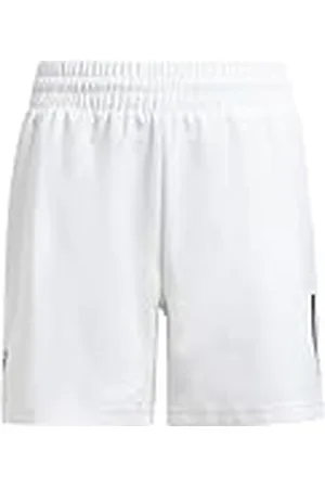 adidas Niños Boys Club Tennis 3-Stripes Shorts, White, 11-12 Years