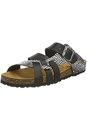 LICO Bioline Flora, Pantuflas Mujer, Schwarz, 41 EU