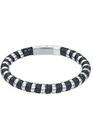 Ixxxi Men Pulsera de cuero para hombre Logan | 22cm, Groot, Acero inoxidable, No es una piedra preciosa