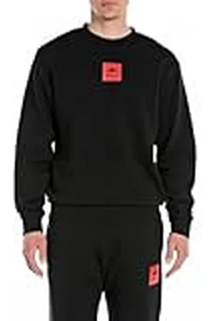 Replay Sudadera de algodón para Hombre, Negro (Black 098), XS