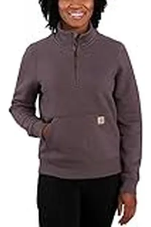 Carhartt Sudadera con Logotipo de Manga Larga con Cuello Redondo y Corte Relajado, , M para Mujer