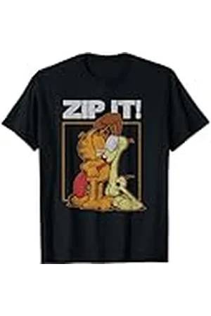 Garfield Zip It Vintage Distressed & Odie Poster Camiseta