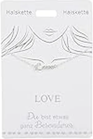 Depesche 4710-002 - Collar con colgante de con texto Love (42 cm + 5 cm), color plateado