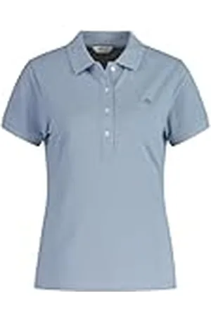 GANT Cap Sleeve Gorra Slim Sheild con Mangas Piqué Polo, , L para Mujer