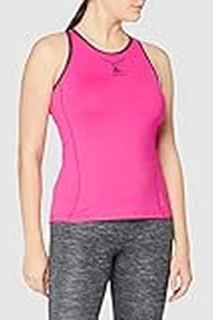 Odlo Unterhemd Ceramicool mit Rundhalsausschnitt Camiseta Interior para Mujer, Rosa GLO-Peacoat, Large