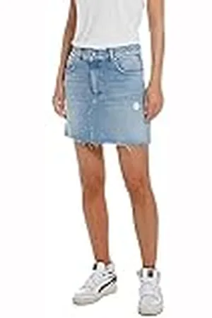 Replay W9898a Falda, 010 Azul Claro, 29W para Mujer