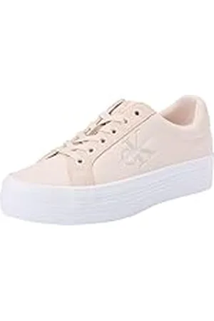 Calvin Klein Jeans BOLD VULC FLATF LOW MIX ML MTR YW0YW01492, Zapatillas deportivas para Mujer, Rosa (Whisper Pink/White), 39 EU