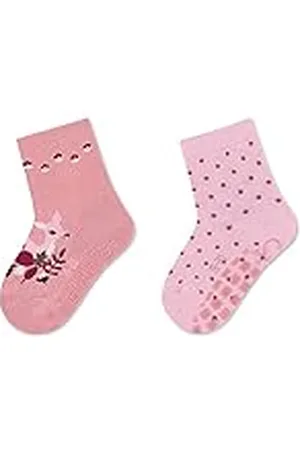 Sterntaler ABS-Söckchen DP Rehkitz+Tupfen Calcetn Pantufla, Rosa, 26 para Bebés