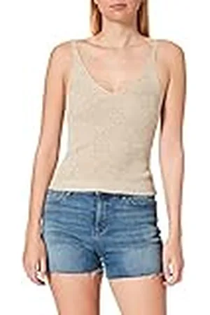 ONLY Onllina S/L Top Knt Noos, Pumice Stone/Detalle: w. Melange, XL Mujeres