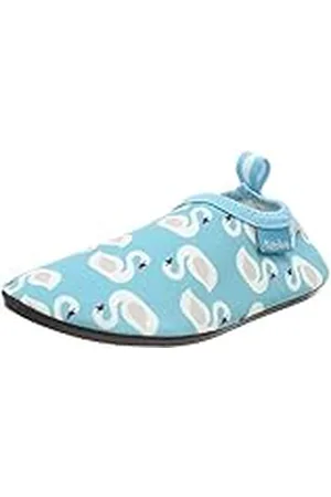 Playshoes Zapatillas de Agua con protección UV Cisne, Zapatos para Playa Niñas, Turquesa/Blanco (Turqoise/White), 28/29 EU