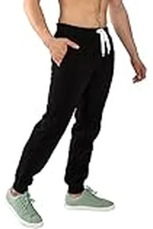 Southpole 1570 Pantalones Deportivos básicos de Forro Polar Activo Hombre, Negro (A), M