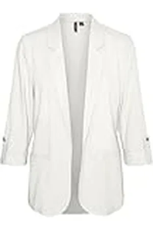 VERO MODA Vmjesmilo Loose Wvn Ga Noos-Blazer 3/4, Blanco Nieve, S para Mujer
