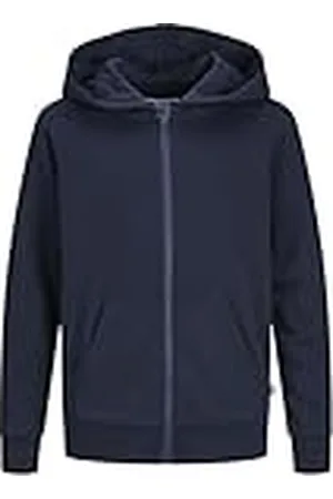 JACK & JONES Jjebradley Sudadera con Cremallera Moda juvenil Chaqueta, Azul Marino, 164 cm para Niños