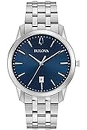 BULOVA Reloj Analógico para Hombre de Cuarzo con Correa en Acero Inoxidable 96B338