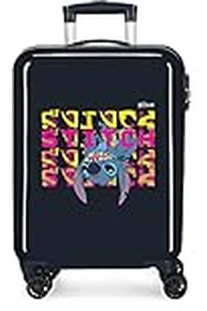 Disney Stitch Naughty Face Maleta de Cabina Azul 38x55x20 cms Rígida ABS Cierre de combinación Lateral 34L 2 kgs 4 Ruedas Dobles Equipaje Mano