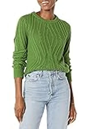 Amazon Jersey 100% de Algodón Trenzado con Cuello Redondo Mujer, , M