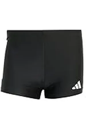 adidas Hombre 3 Stripes Swim Boxers, Black/White, XS