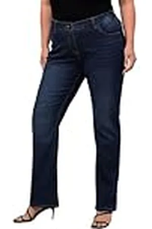 Ulla Popken Bootcut-Jeans, Pantalones Mujer, , 45W / 30L