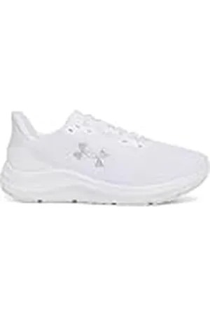 Under Armour UA W Charged Pursuit 4, Zapatillas para Correr Mujer, White/White/Metallic Silver, 36.5