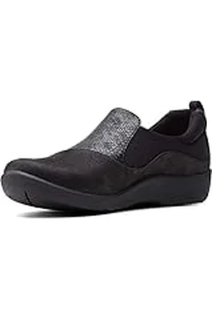 Clarks Paz Sillian, Mocasines Mujer, Negro (Black Leather 005), 35 EU