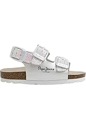 Pepe Jeans OBAN Couple GK, Sandalias, Blanco (Blanquecino), 26 EU
