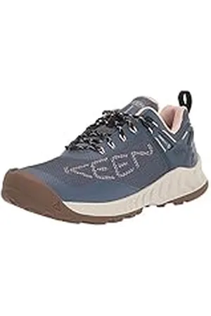 Keen NXIS EVO Waterproof, Zapatos para Senderismo Mujer, Vintage Indigo/Peachy, 35 EU