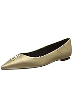Tommy Hilfiger Mujer Bailarinas Pointy Chic Ballerina Gold Elegantes, Dorado (Gold), 38 EU